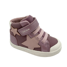 Load image into Gallery viewer, Purple children's shoe with star design on a white background