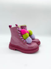 Load image into Gallery viewer, Agatha Ruiz De La Prada Glitter Pom Pom Ankle Boot Rosa