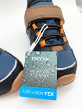 Load image into Gallery viewer, Geox Magnetar Waterproof Trainer Navy/Brown J463ZB050FUC0948