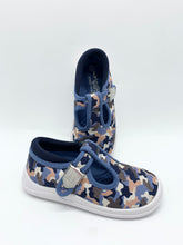 Load image into Gallery viewer, Startrite Wriggles Canvas T-Bar Navy Camo