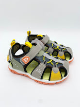 Load image into Gallery viewer, Garvalin Treck Sandal Closed Toe Grey/Orange 262715-A156