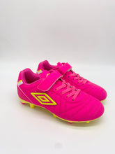 Load image into Gallery viewer, Umbro Speciali Liga FG VR JNR Football Boot Hot Pink