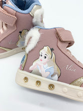 Load image into Gallery viewer, Geox Skylin Alice Lights Hi Top Lt Rose/Platinum