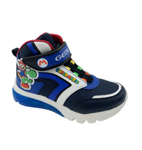 Load image into Gallery viewer, Geox Ciberon Lights Mario Hi-Top Navy/Royal boy Dublin