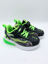 Load image into Gallery viewer, Primigi Hot Wheels Lights Trainer Black/Neon Green 8991000