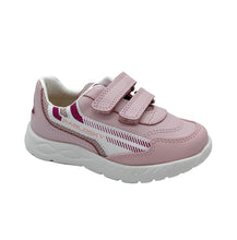 Load image into Gallery viewer, Pablosky white pink trainer shoe girl Dublin double Velcro