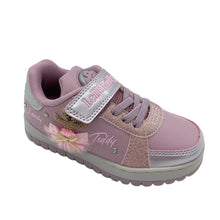 Load image into Gallery viewer, Pink and gray sneaker with floral design on a white background