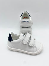 Load image into Gallery viewer, Pablosky Leader-Tech First Walker White/Navy 064802