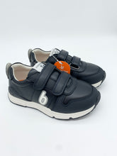 Load image into Gallery viewer, Biomecanics B Logo Leather Trainer Navy/Azul Marino 231006-A089