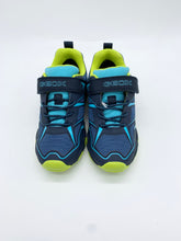 Load image into Gallery viewer, Geox Magnetar Waterproof Trainer Navy/Lime
