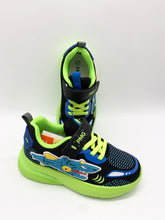 Load image into Gallery viewer, Primigi Infinity Light Shark Trainer Black/Green 1468611
