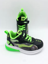 Load image into Gallery viewer, Primigi Hot Wheels Lights Trainer Black/Neon Green 8991000