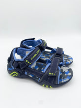 Load image into Gallery viewer, Pablosky Treck Sandal Navy Blue Neon Yellow 982025