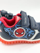 Load image into Gallery viewer, Geox Lightyloo Spiderman Trainer Navy/Azure B655ZC0BC14CF44D
