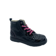 Load image into Gallery viewer, Ricosta Black pink patent leather ankle boot girl Dublin