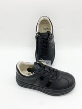 Load image into Gallery viewer, Primigi Volee Leather Trainer 2 Stripe Black 8933055