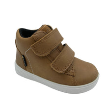 Load image into Gallery viewer, Brown children's shoe with velcro straps on a white background