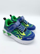 Load image into Gallery viewer, Geox Assister Lights Trainer Royal/Green J56DZB014CEC4165