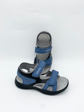Load image into Gallery viewer, Geox Vaniett Open Toe Sandal Lt Blue/Black