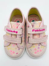 Load image into Gallery viewer, Pablosky Lona Rosa Glitter Double Strap Canvas Shoe 980670