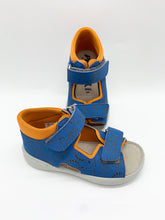 Load image into Gallery viewer, Ricosta Titu Adriatic Blue/Papaya Dinosaur Sandal