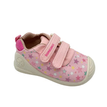 Load image into Gallery viewer, Pink children's shoe with star pattern on a white background