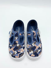 Load image into Gallery viewer, Startrite Wriggles Canvas T-Bar Navy Camo