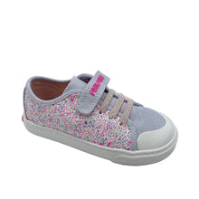 Load image into Gallery viewer, Children's sneaker with floral pattern on a white background