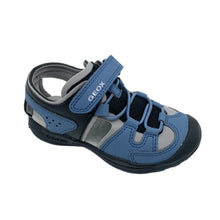 Load image into Gallery viewer, Geox Vaniett Closed Toe Sandal Lt Blue/Black
