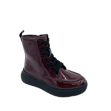 Load image into Gallery viewer, Geox Ankle Boot dark red laces girl Dublin