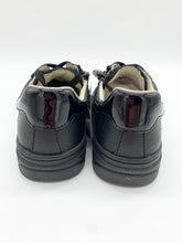 Load image into Gallery viewer, Primigi Volee Leather Trainer 2 Stripe Black 8933055