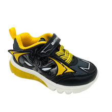 Load image into Gallery viewer, Black and yellow sneaker on a white background
