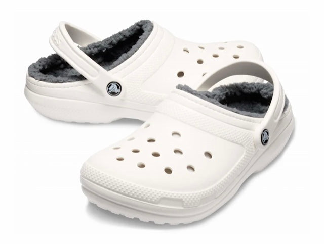 Classic lined best sale crocs grey