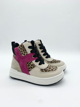 Load image into Gallery viewer, Primigi Birka Ankle Boot Taupe/Animal Print/Pink