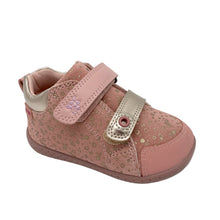 Load image into Gallery viewer, Pink baby shoe with velcro strap on a white background