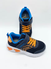 Load image into Gallery viewer, Geox Assister Lights Trainer Navy/Orange J4DZC014CEC0820