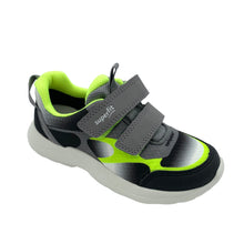 Load image into Gallery viewer, Gray and green children's shoe with 'Superfit' branding on a white background
