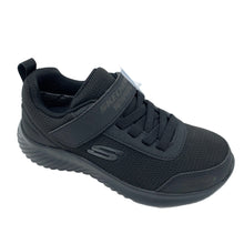 Load image into Gallery viewer, Black sneaker with a strap on a white background