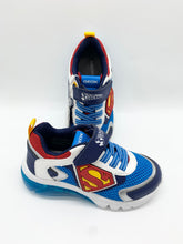 Load image into Gallery viewer, Geox Ciberdron Super-Man Lights Trainer Blue/Red J65LBB01454C4320