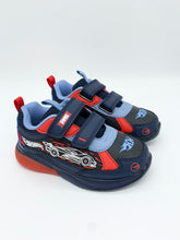 Load image into Gallery viewer, Primigi Hot Wheels Lights Trainer Navy/Avio Blue 8991111