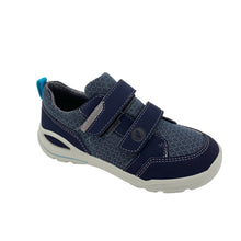Load image into Gallery viewer, A blue Ricosta Bonnie Tex Trainer shoe for kids, featuring Velcro straps and a lightweight sole.