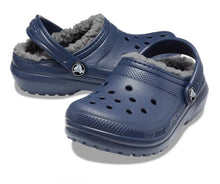 Load image into Gallery viewer, Crocs Classic Lined Clog Navy/Charcoal