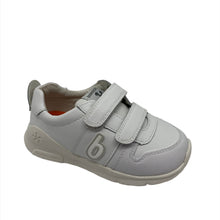Load image into Gallery viewer, A white biomechanics trainer with velcro straps and a B logo on the side.