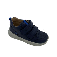 Load image into Gallery viewer, A navy blue Superfit Breeze trainer with double velcro fastening and a lightweight sporty sole.
