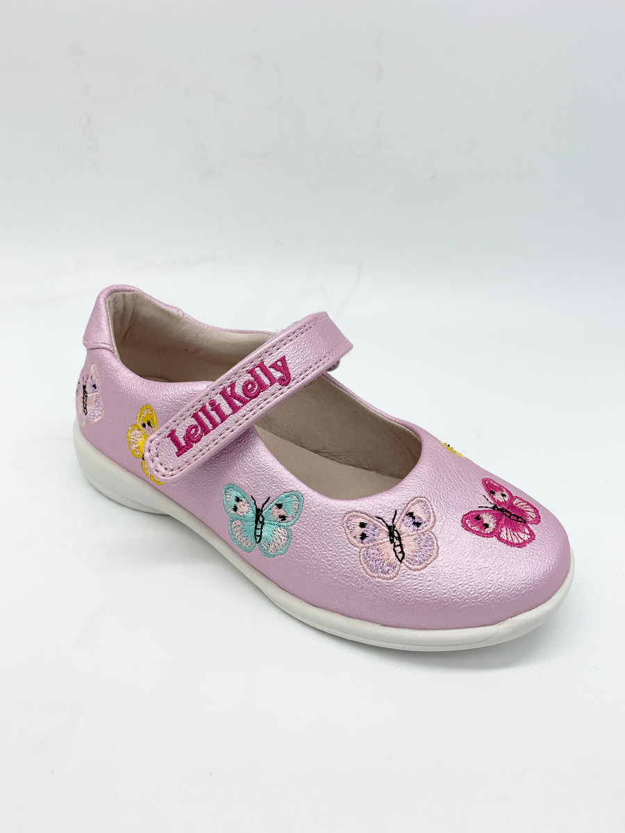 Lelli Kelly Princess Pearlised Butterfly Shoe Pink – Lil Stompers IE
