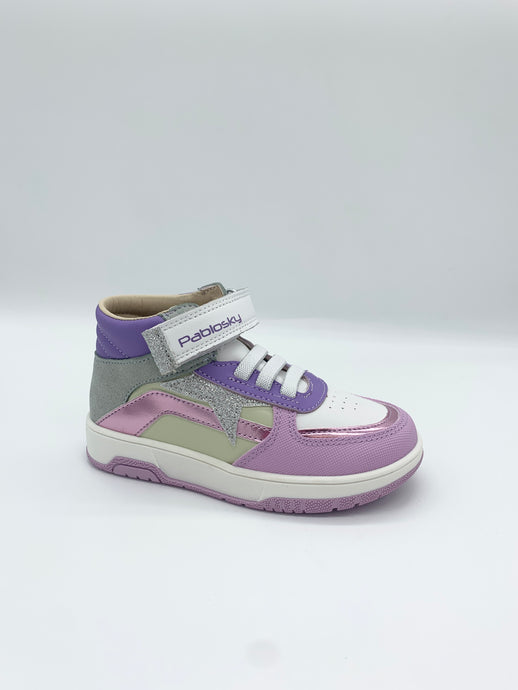 Pablosky Hi-Top white purple shoe girl Dublin 