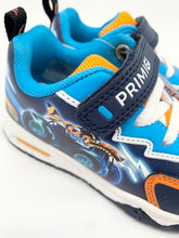 Load image into Gallery viewer, Primigi Hot Wheels Light Up Trainer Navy/Orange 2472011
