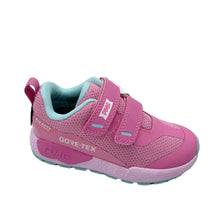 Load image into Gallery viewer, Pink children's shoe with GORE-TEX label on a white background
