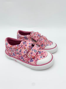 Startrite Loveheart Pink Canvas Shoe