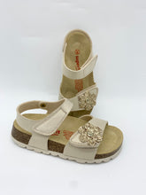 Load image into Gallery viewer, Superfit Fussbett Sandal Gold Flower
